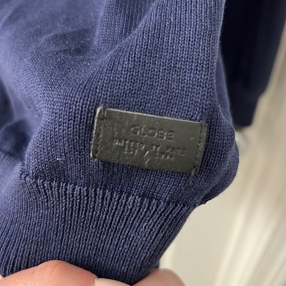 GLOBE Goodstock Navy Crewneck Sweater Front Pocket Men’s XL - Picture 4 of 8
